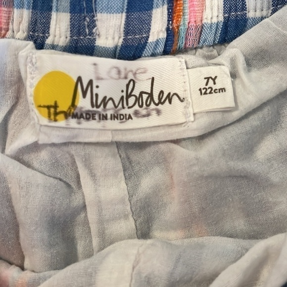 Mini Boden Girl’s 7 Years 122 cm Blue And Orange Shorts GUC - Picture 4 of 5